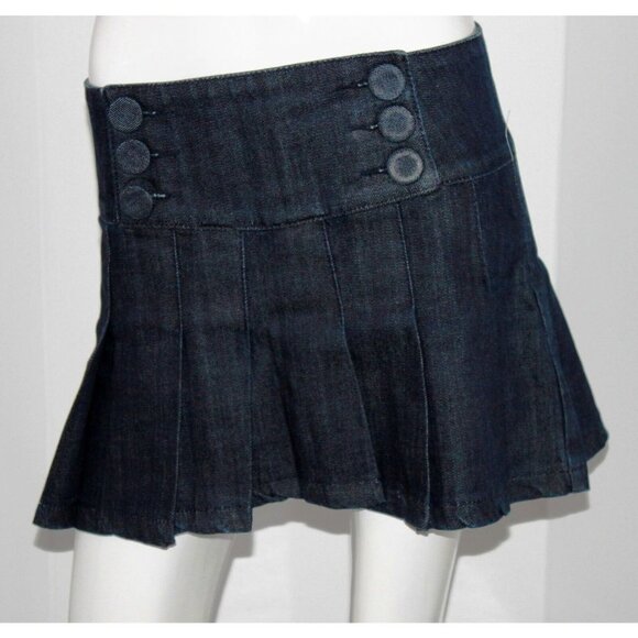 FIDELITY JEANS Skirt DENIM Pleated MINI ( S )